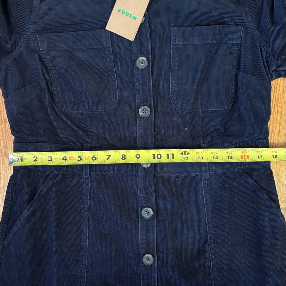 Boden Dark Blue Amanda Cord Midi Dress - Picture 9 of 13